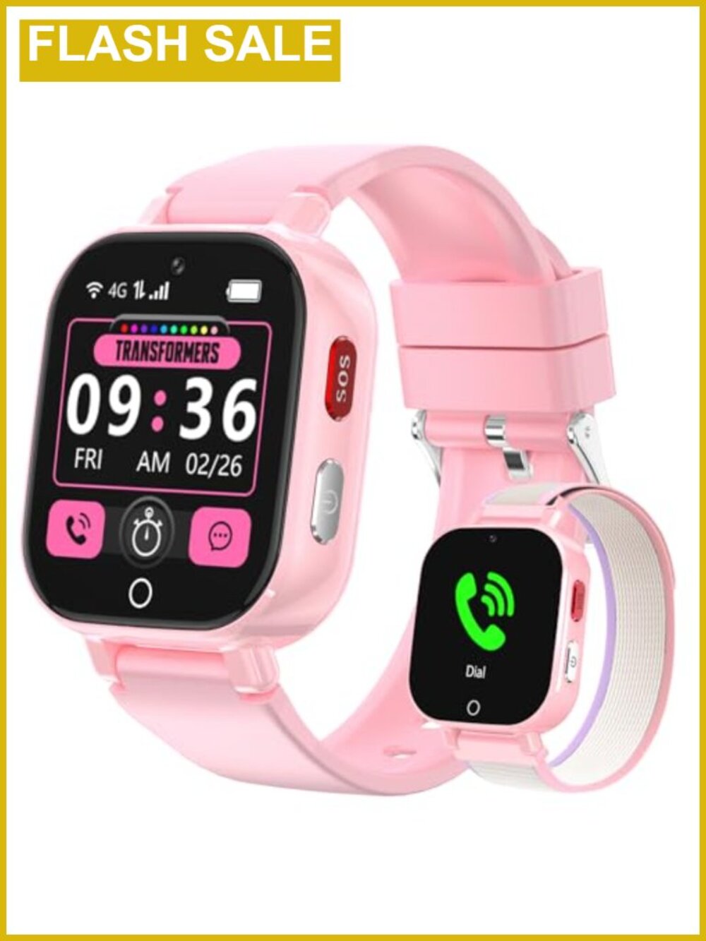 Kids Smart Watch 4G GPS Tracker HD Video Call IP68 Waterproof SOS